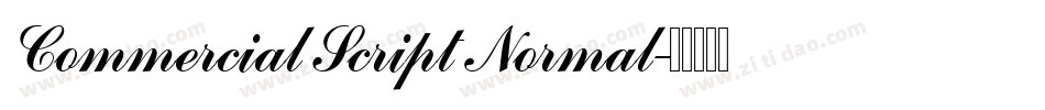 Commercial Script Normal字体转换